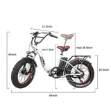 NAKTO Folding Ox 48V/12Ah 500W Fat Tire Electric Bike