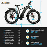 DWMEIGI Pegasus 48V/16Ah 750W Fat Tire Electric Bike