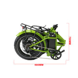 EUNORAU E-FAT-MN 48V 12.5Ah/17.5Ah 500W Folding Fat Tire Electric Bike
