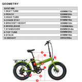 EUNORAU E-FAT-MN 48V 12.5Ah/17.5Ah 500W Folding Fat Tire Electric Bike