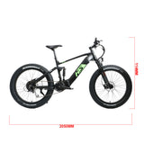 2 x EUNORAU FAT-HS 48V/14Ah 1000W Fat Tire Electric Mountain Bike