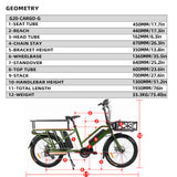 EUNORAU G20-CARGO 48V/11.6Ah 500W Mid Motor Dual Battery Cargo Electric Bike