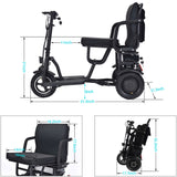 MotoTec Folding Mobility Electric Trike 48V/10Ah 700W
