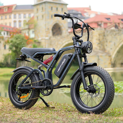 Fiido X electric bike outdoor with trees