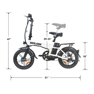 NAKTO Skylark 36V 10Ah 350W Folding Electric Bike Electric Ride Co