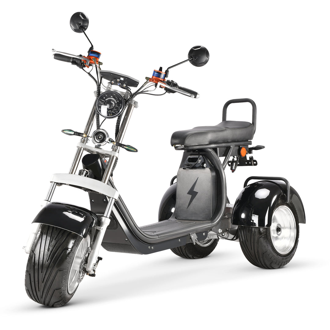 City Cruiser Trike Electric Scooter Vehicle w/ Golf Bag Holder (2