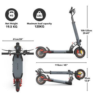 AOKDA A1 48V/12.5Ah 800W Electric Scooter – Electric Ride Co.