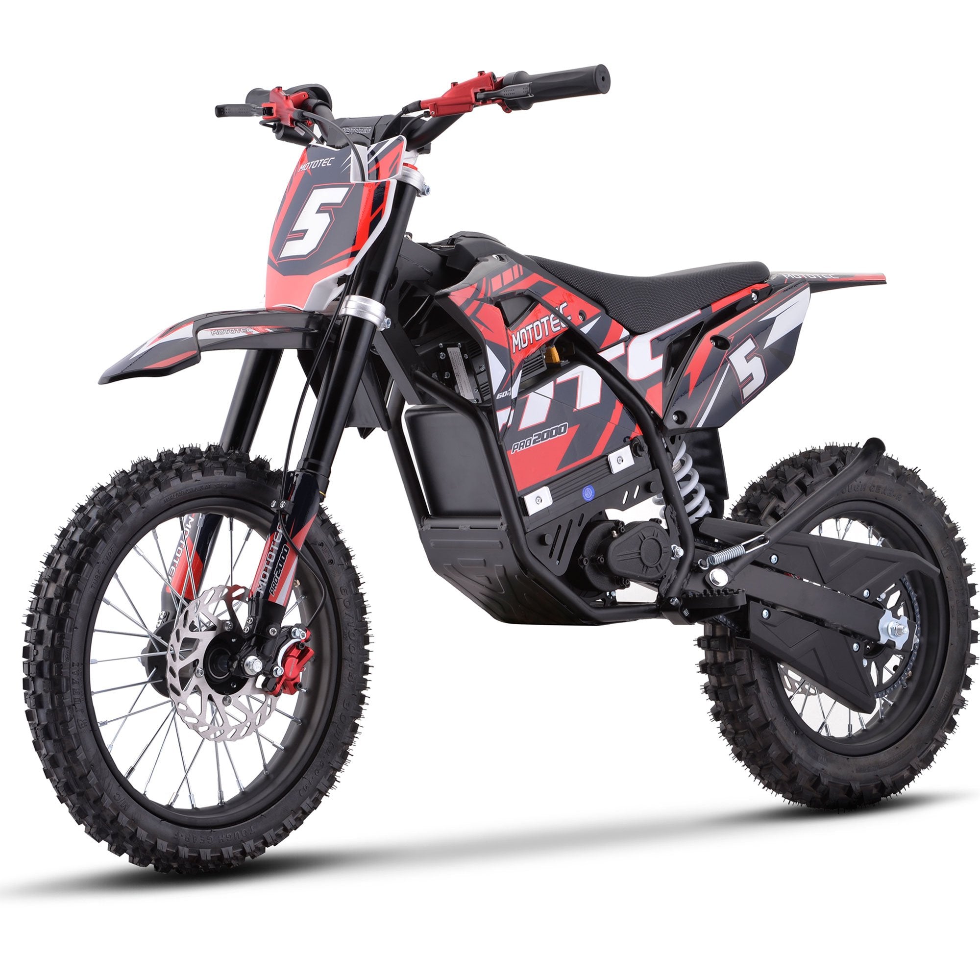 MotoTec Pro 60V 15.6Ah 2000W Lithium Electric Dirt Bike Electric Ride Co