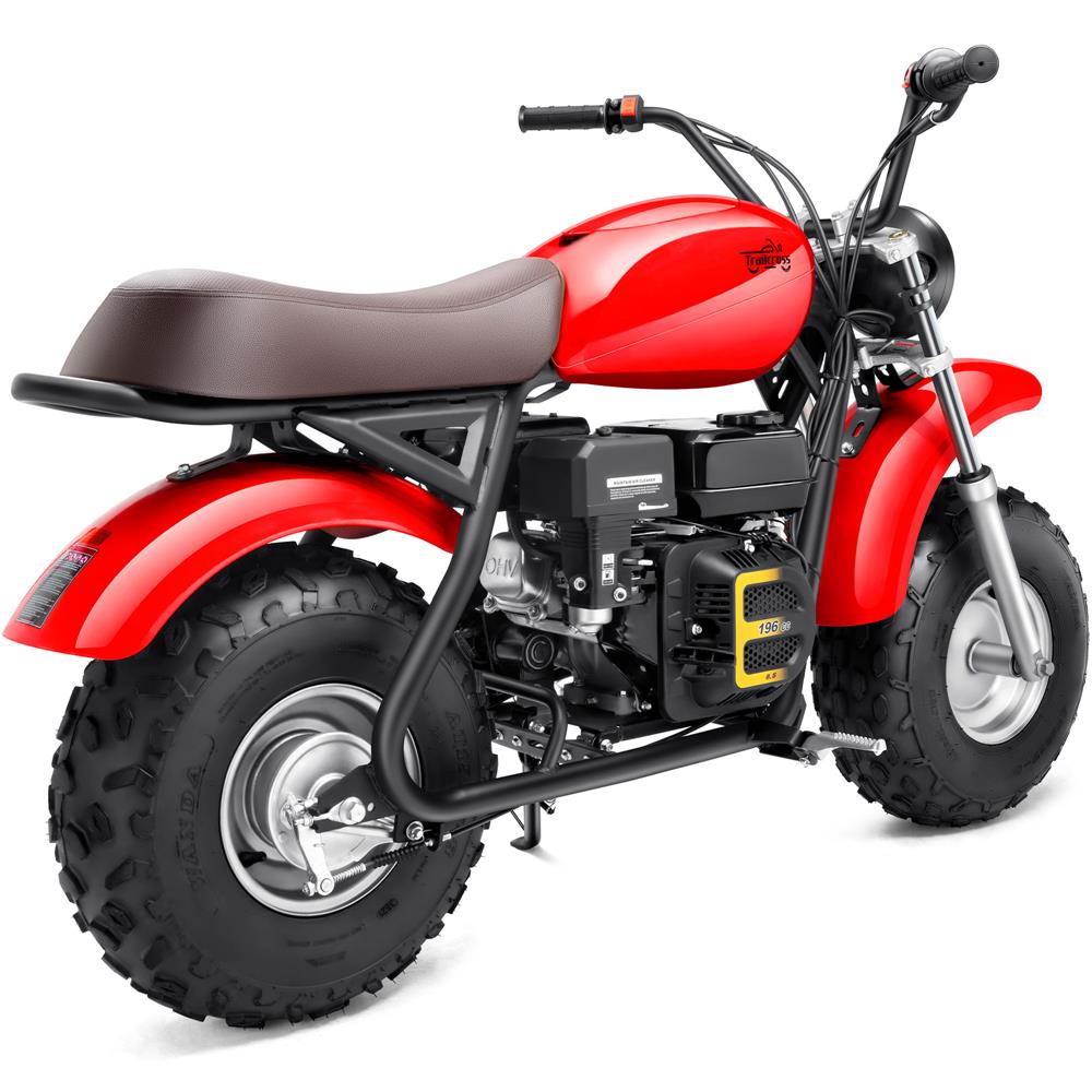 Mini bike gas powered 196cc engine off road kids ride motorbike motorcycle red sale