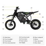 VIPCOO H3 48V/23Ah 3500W Off-Road Electric Dirt Bike