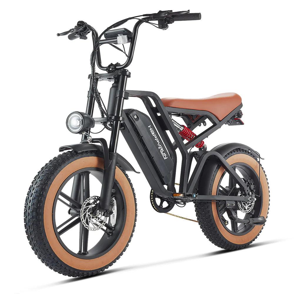 HappyRun G60 750W Electric Bike Fat Tire, Cafe Racer Ebike