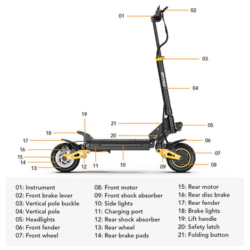 iENYRID ES1 48V/20.8Ah 2400W Electric Scooter – Electric Ride Co.