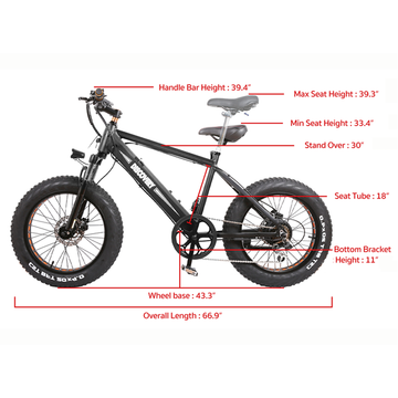NAKTO Discovery 48V 10Ah 350W Fat Tire Electric Bike Electric Ride Co