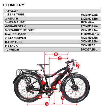 EUNORAU FAT-AWD 48V 15.6Ah/25Ah 600W All Wheel Drive Electric Bike –  Electric Ride Co